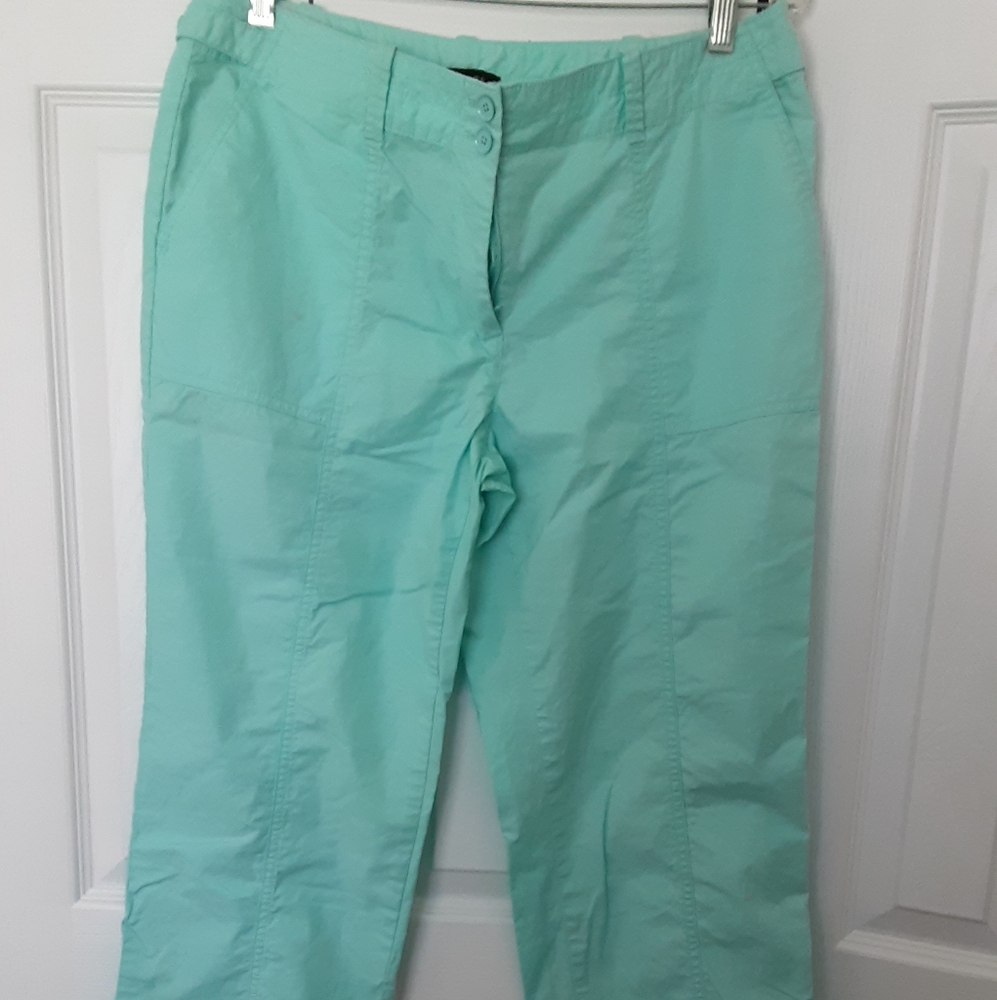 Talbots aqua blue capri